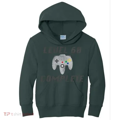 Level 60 Complete 60th Birthday Kids Hoodie