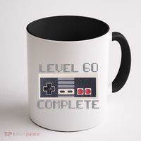 Level 60 Complete Retro Gamer 60th Birthday Coffee Mug thumb 1