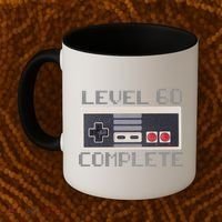 Level 60 Complete Retro Gamer 60th Birthday Coffee Mug thumb 2