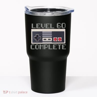 Level 60 Complete Retro Gamer 60th Birthday Tumbler