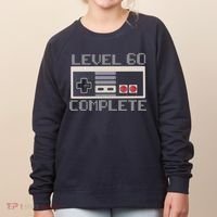 Level 60 Complete Retro Gamer 60th Birthday Women's Sweatshirt thumb 0