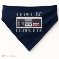 Level 60 Complete Retro Gamer 60th Birthday USA-Made Doggie Bandana thumb 0