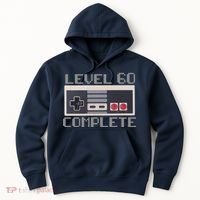 Level 60 Complete Retro Gamer 60th Birthday Hoodie thumb 0