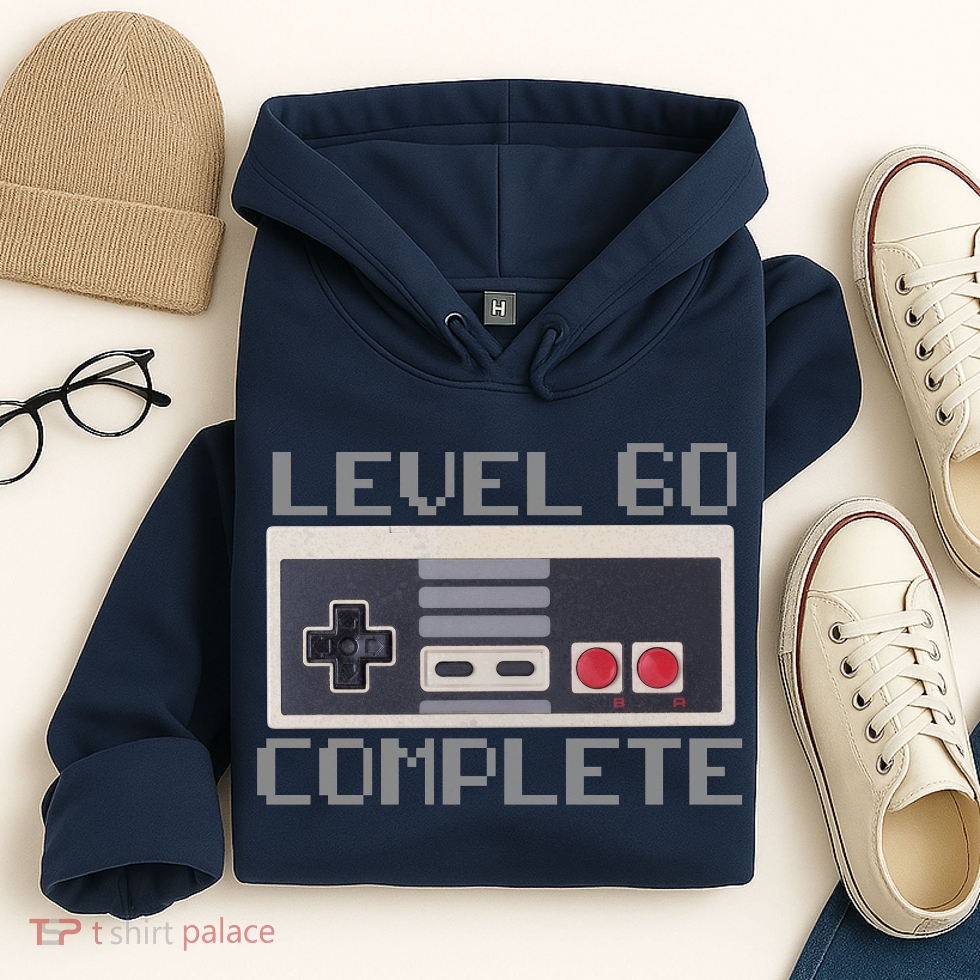 Level 60 Complete Retro Gamer 60th Birthday Hoodie