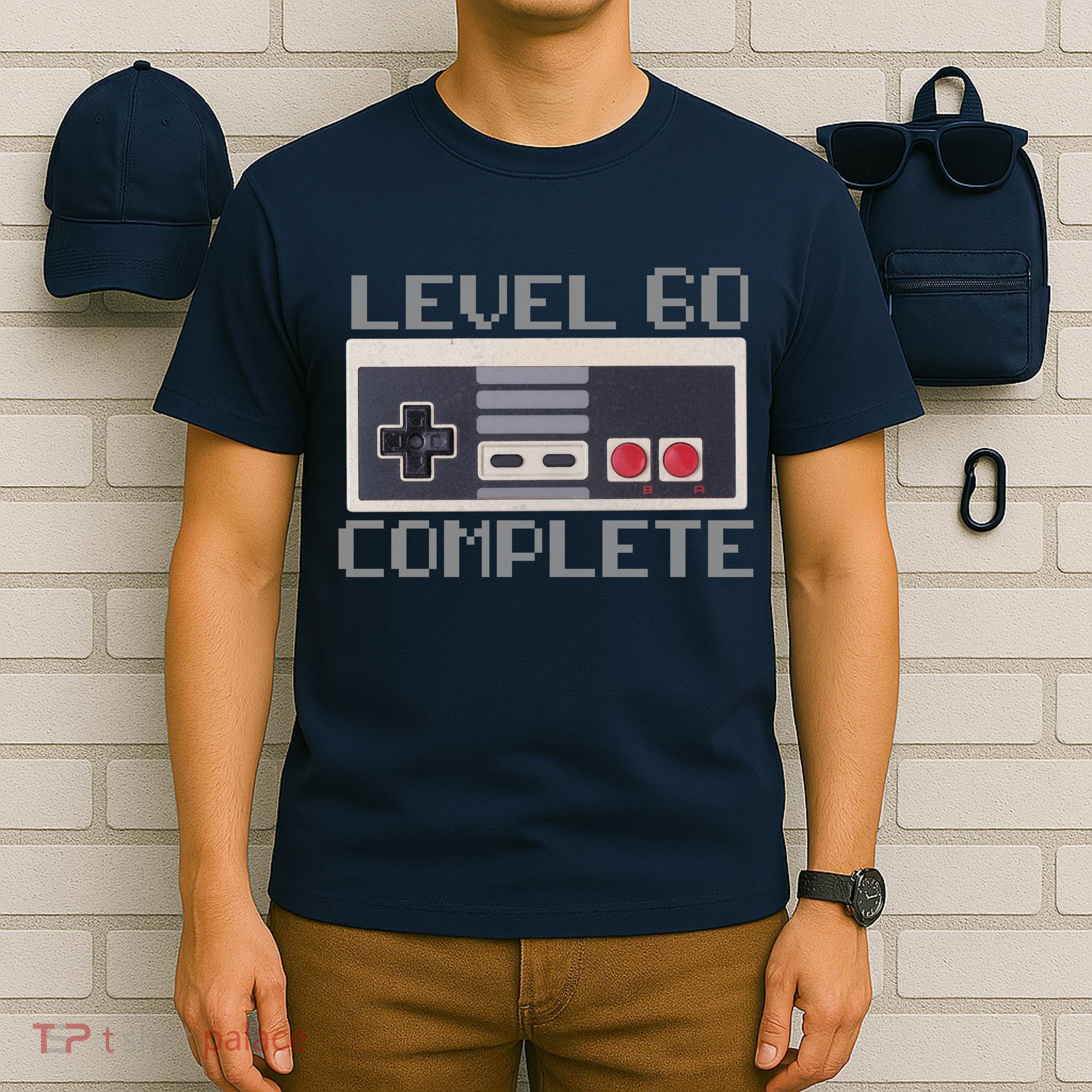 Level 60 Complete Retro Gamer 60th Birthday T-Shirt