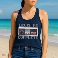Level 60 Complete Retro Gamer 60th Birthday Women's Tank Top thumb 2