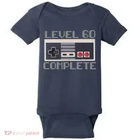 Level 60 Complete Retro Gamer 60th Birthday Baby Bodysuit thumb 0