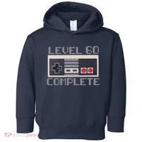 Level 60 Complete Retro Gamer 60th Birthday Toddler Hoodie thumb 0