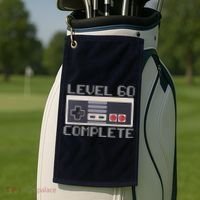 Level 60 Complete Retro Gamer 60th Birthday Golf Towel thumb 2