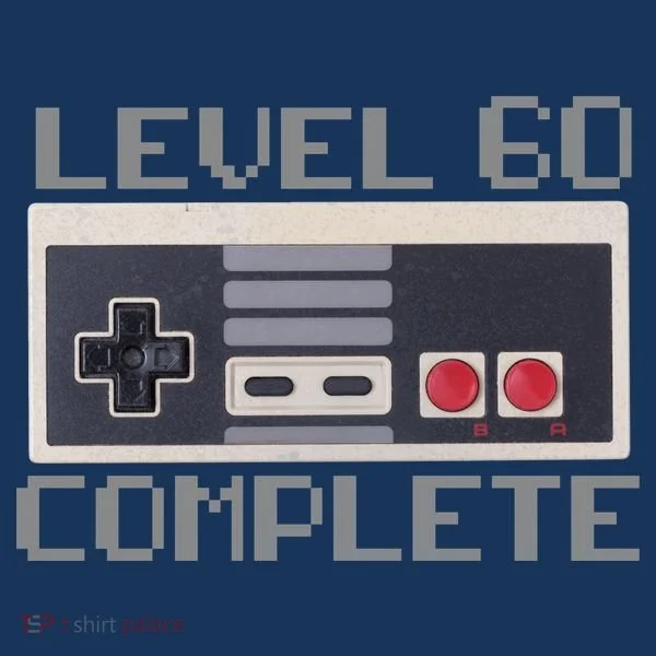 Level 60 Complete Retro Gamer 60th Birthday Golf Towel