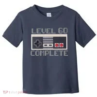 Level 60 Complete Retro Gamer 60th Birthday Toddler T-Shirt thumb 0
