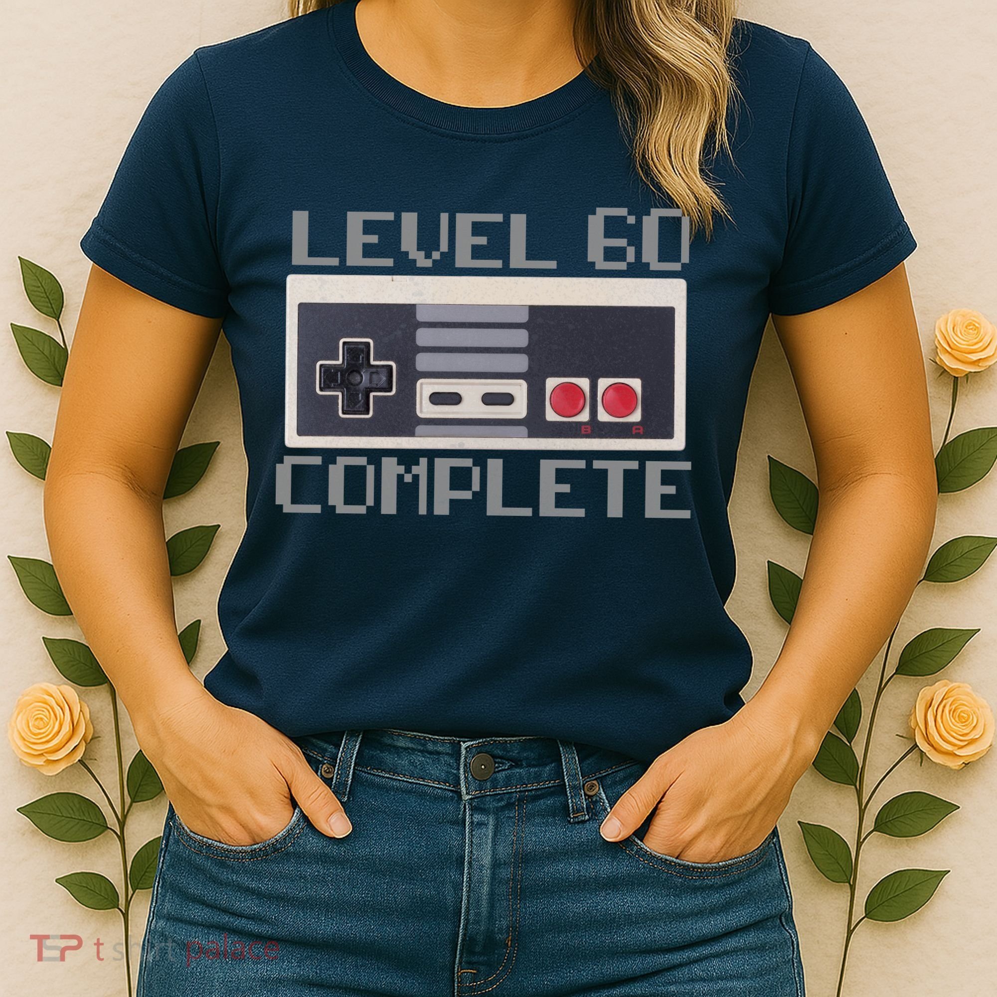 Level 60 Complete Retro Gamer 60th Birthday Women's T-Shirt