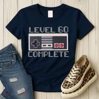 Level 60 Complete Retro Gamer 60th Birthday Women's T-Shirt thumb 3