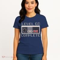 Level 60 Complete Retro Gamer 60th Birthday Women's T-Shirt thumb 4
