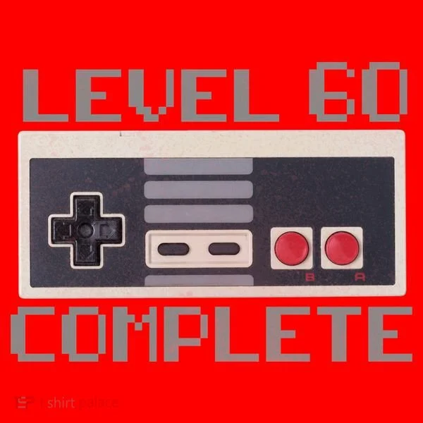 Level 60 Complete Retro Gamer 60th Birthday Santa Hat