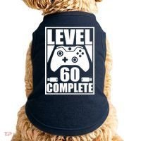Level 60 Complete Video Gamer 60th Birthday Doggie Tank thumb 0