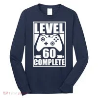 Level 60 Complete Video Gamer 60th Birthday Long Sleeve Shirt thumb 0