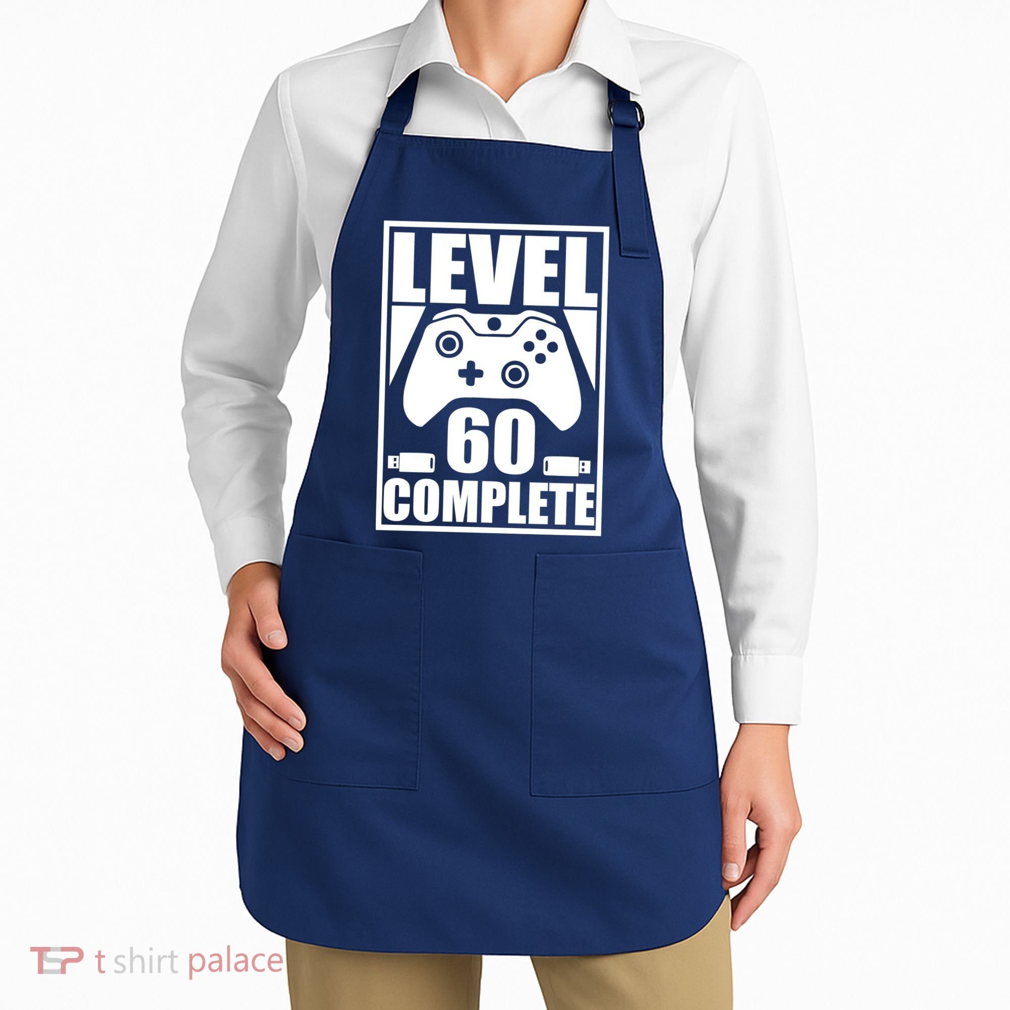 Level 60 Complete Video Gamer 60th Birthday Apron