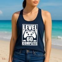 Level 60 Complete Video Gamer 60th Birthday Women's Tank Top thumb 2