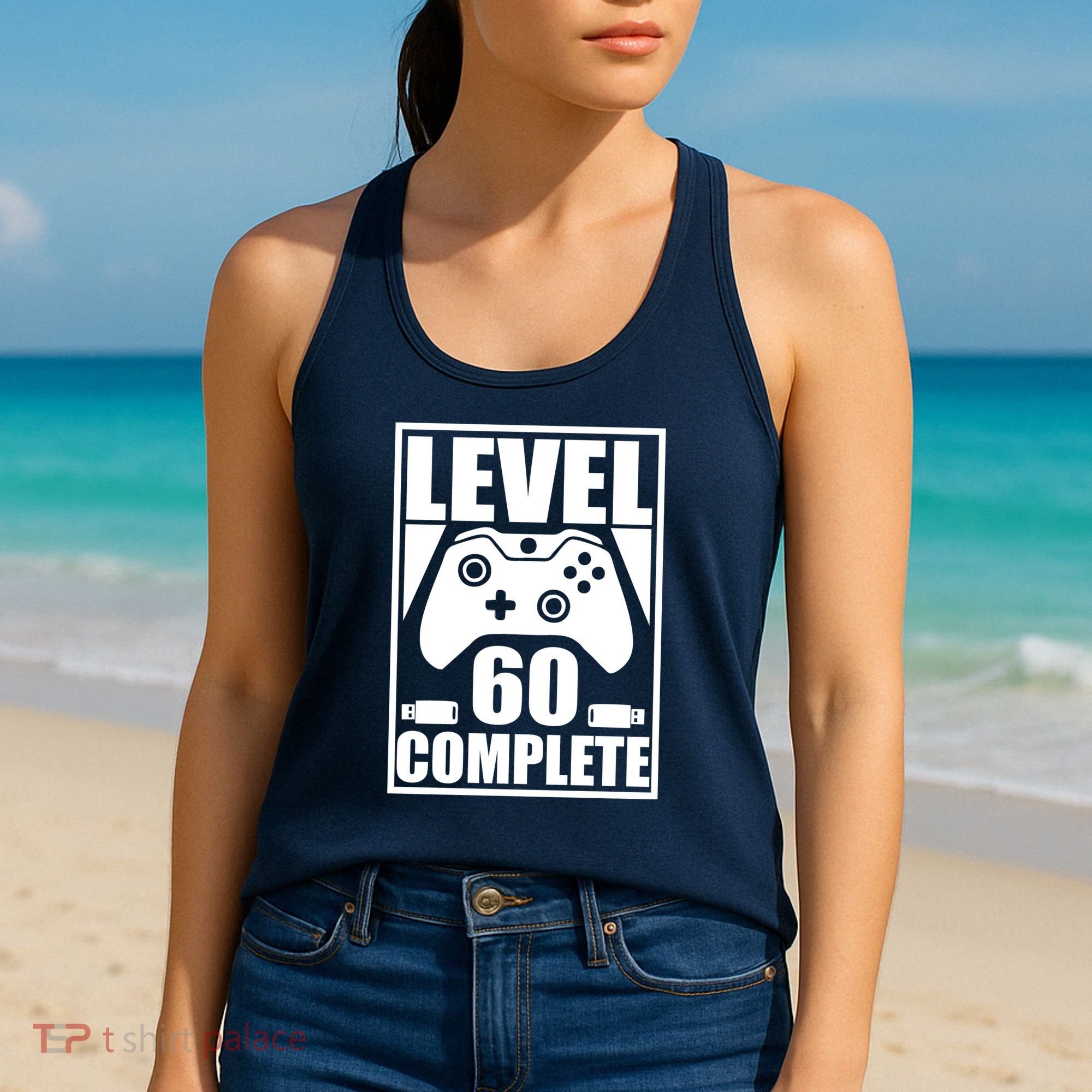 Level 60 Complete Video Gamer 60th Birthday Women's Tank Top