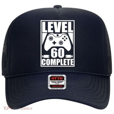 Level 60 Complete Video Gamer 60th Birthday Hat