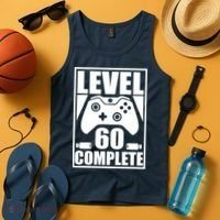 Level 60 Complete Video Gamer 60th Birthday Tank Top thumb 4
