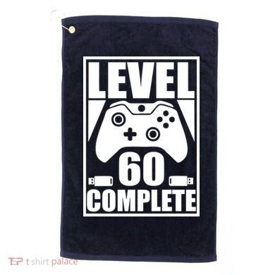 Level 60 Complete Video Gamer 60th Birthday Golf Towel