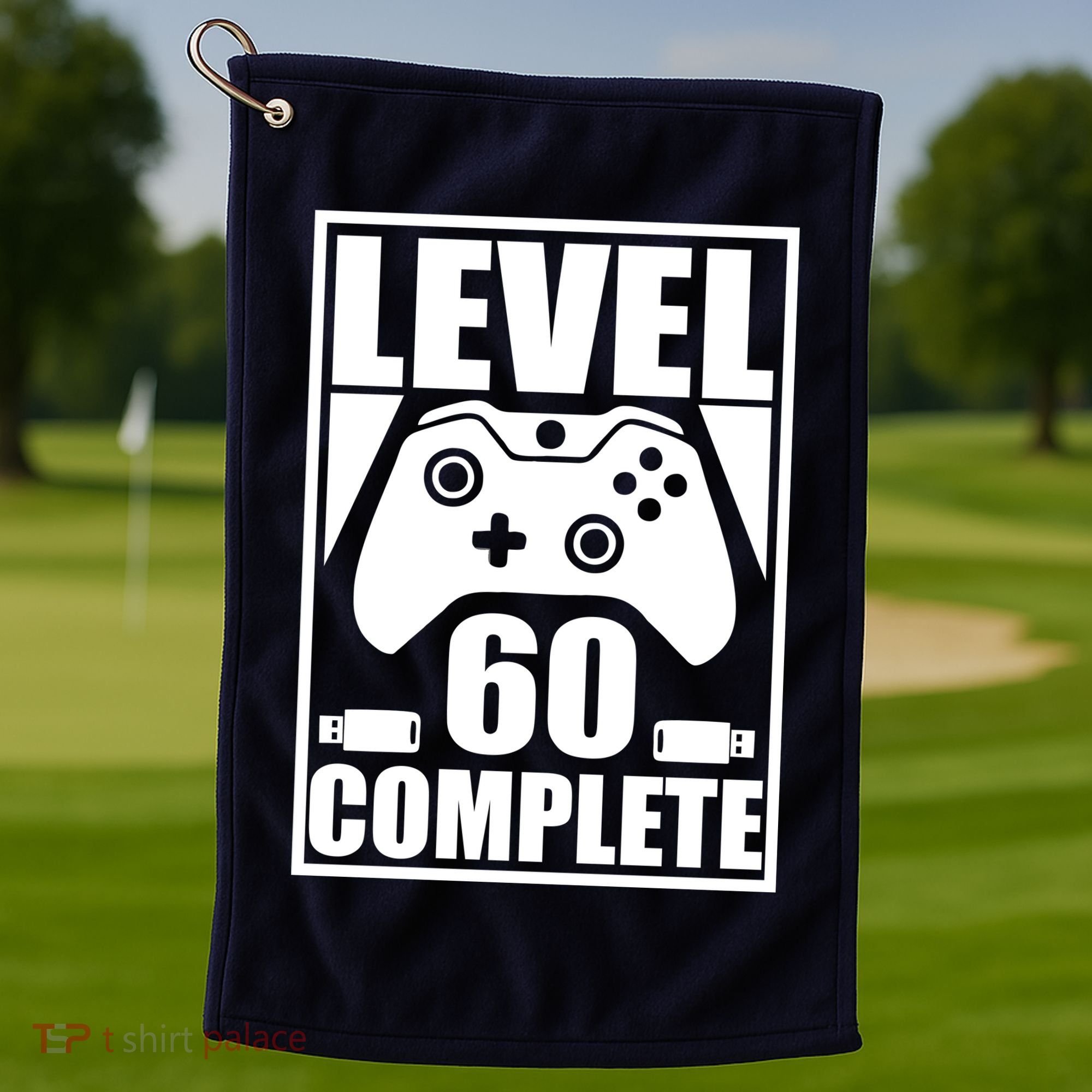 Level 60 Complete Video Gamer 60th Birthday Golf Towel