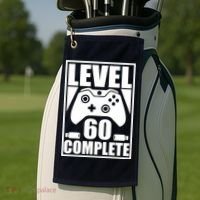 Level 60 Complete Video Gamer 60th Birthday Golf Towel thumb 2