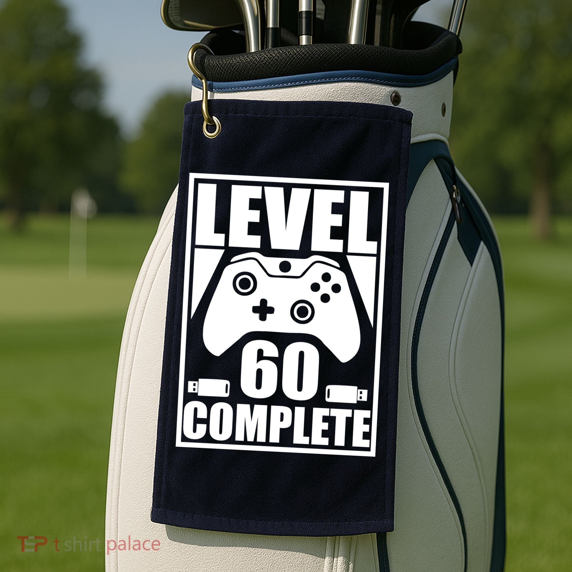 Level 60 Complete Video Gamer 60th Birthday Golf Towel