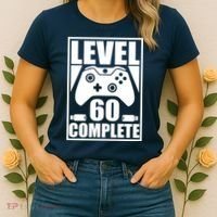 Level 60 Complete Video Gamer 60th Birthday Women's T-Shirt thumb 2