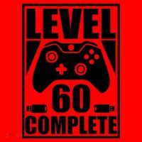 Level 60 Complete Video Gamer 60th Birthday Santa Hat thumb 1