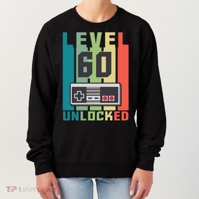 Level 60 Unlocked Funny Retro Gamer Birthday Women's Sweatshirt
