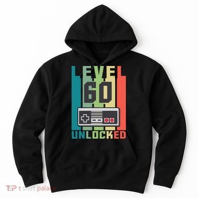 Level 60 Unlocked Funny Retro Gamer Birthday Hoodie