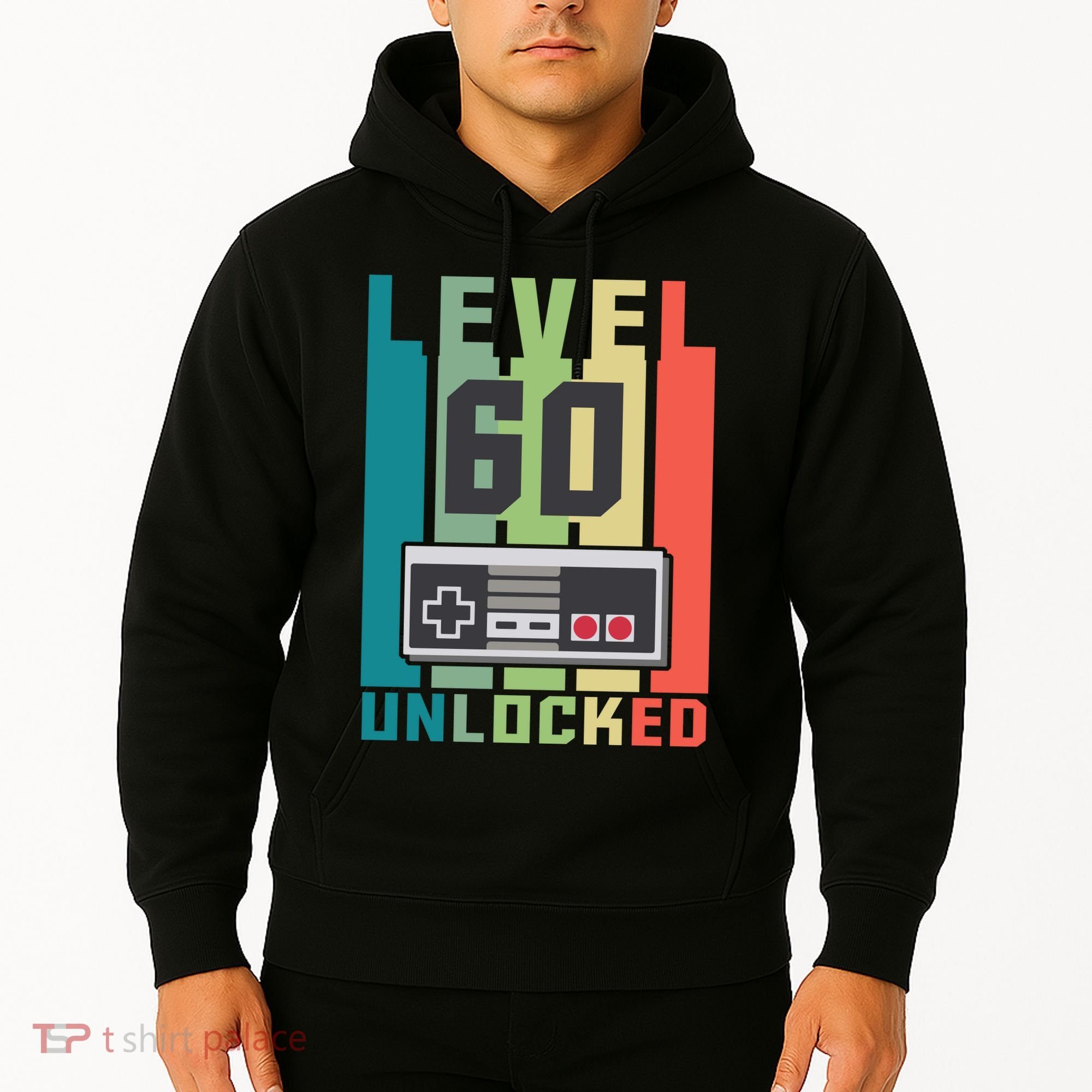 Level 60 Unlocked Funny Retro Gamer Birthday Hoodie