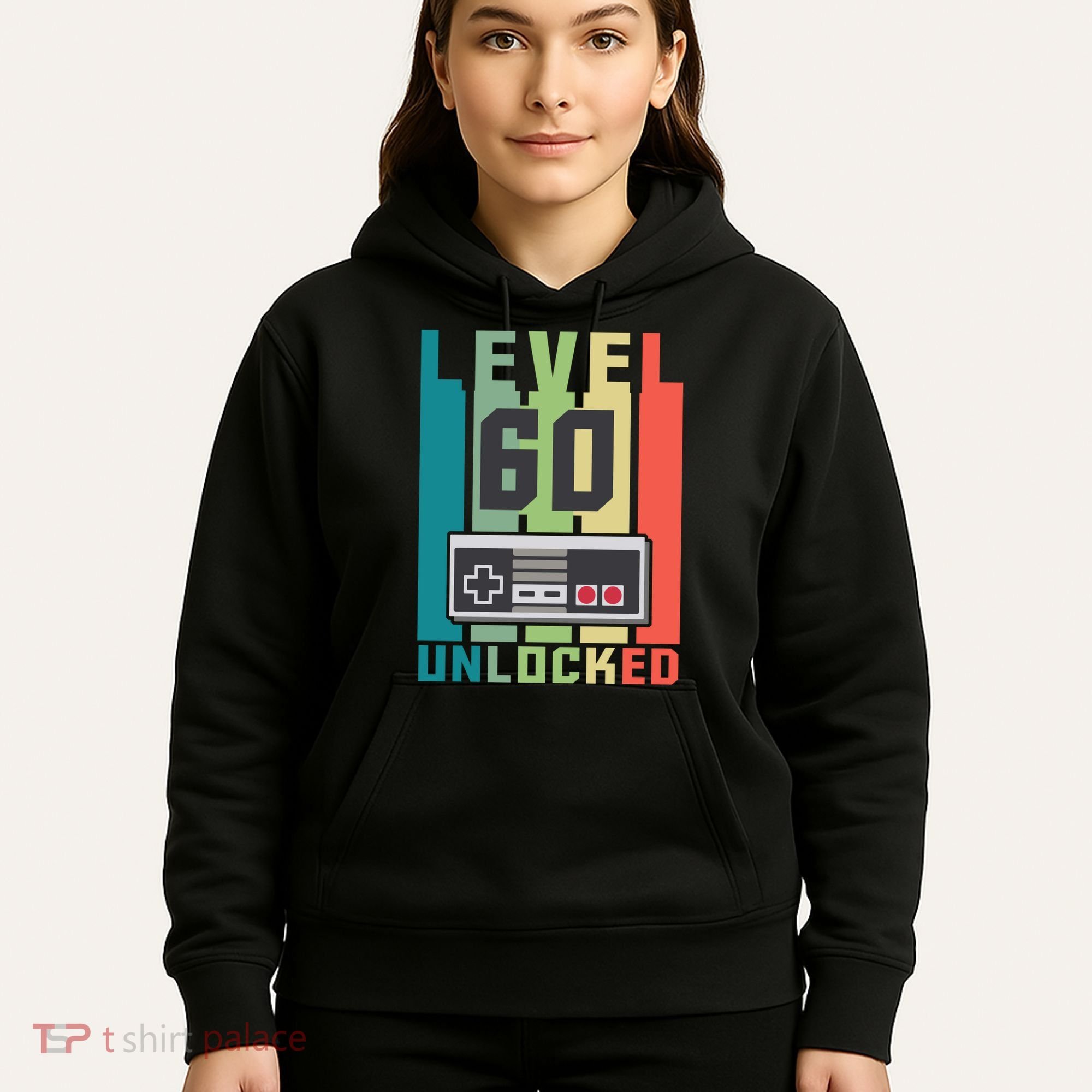 Level 60 Unlocked Funny Retro Gamer Birthday Hoodie