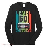 Level 60 Unlocked Funny Retro Gamer Birthday Long Sleeve Shirt thumb 0