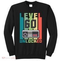 Level 60 Unlocked Funny Retro Gamer Birthday Sweatshirt thumb 0