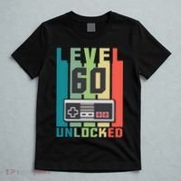 Level 60 Unlocked Funny Retro Gamer Birthday T-Shirt thumb 5