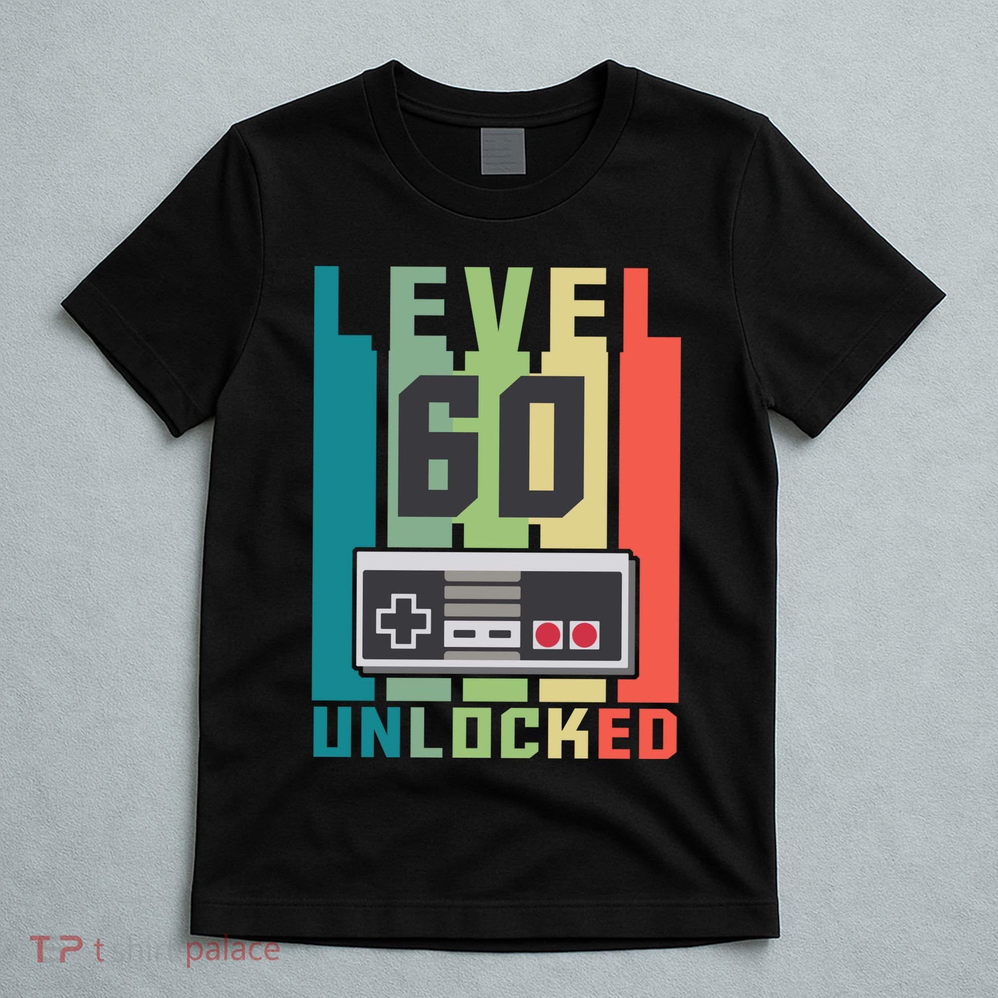 Level 60 Unlocked Funny Retro Gamer Birthday T-Shirt