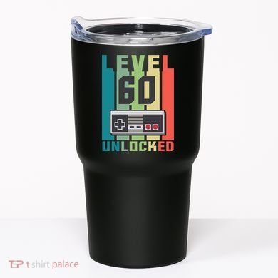 Level 60 Unlocked Funny Retro Gamer Birthday Tumbler