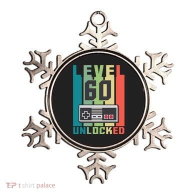 Level 60 Unlocked Funny Retro Gamer Birthday Ornament