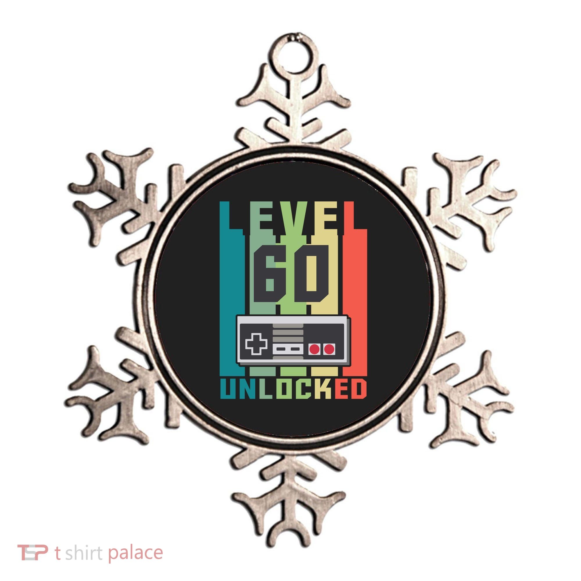 Level 60 Unlocked Funny Retro Gamer Birthday Ornament