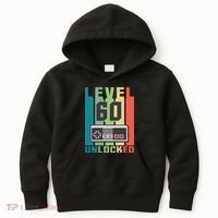 Level 60 Unlocked Funny Retro Gamer Birthday Kids Hoodie thumb 0