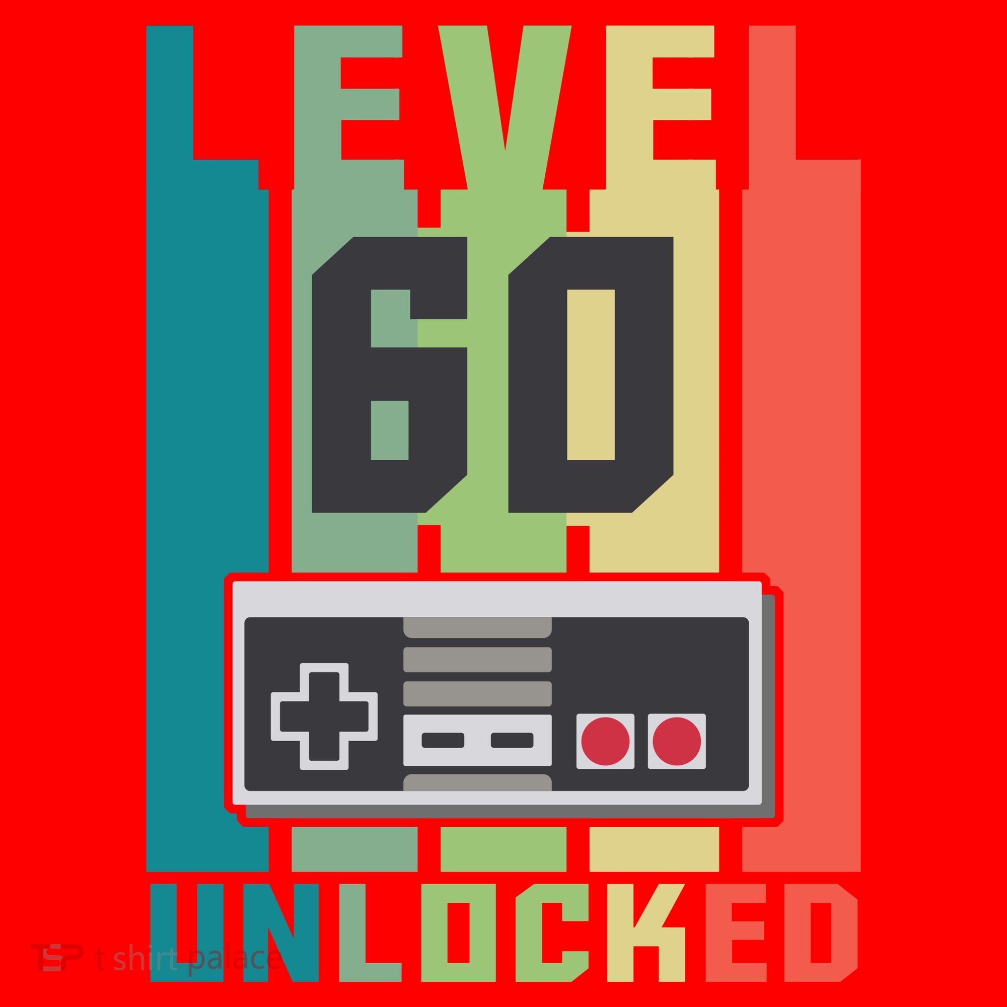 Level 60 Unlocked Funny Retro Gamer Birthday Santa Hat
