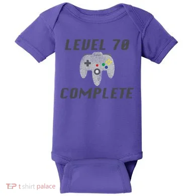 Level 70 Complete 70th Birthday Baby Bodysuit
