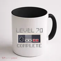 Level 70 Complete Retro Gamer 70th Birthday Coffee Mug thumb 1