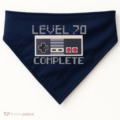 Level 70 Complete Retro Gamer 70th Birthday USA-Made Doggie Bandana