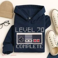 Level 70 Complete Retro Gamer 70th Birthday Hoodie thumb 4