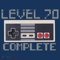 Level 70 Complete Retro Gamer 70th Birthday Long Sleeve Shirt thumb 2